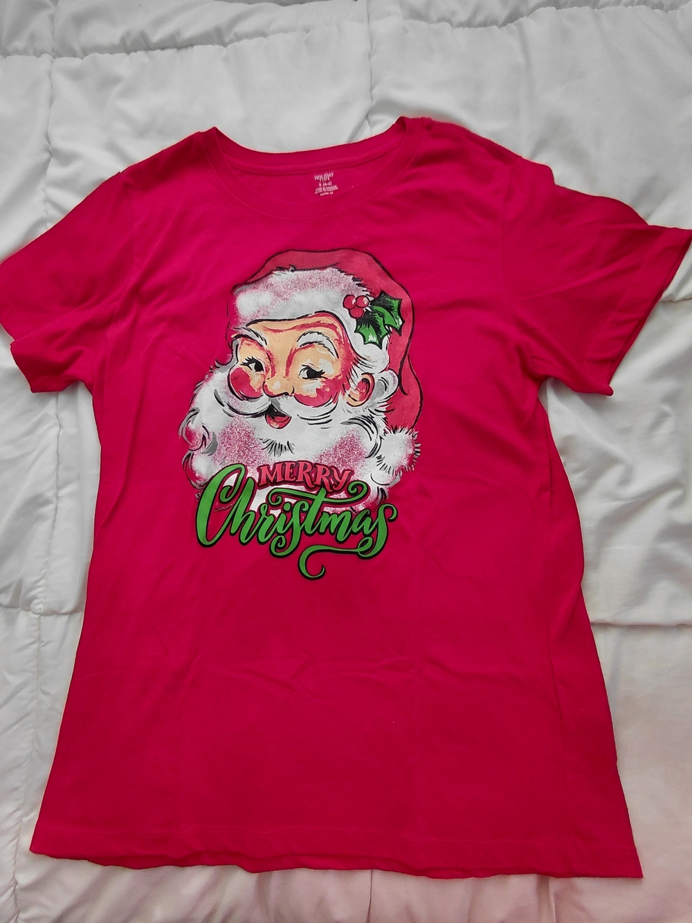 Holiday Time With Santa Clause Graphic SS T-shirt Small 4-6